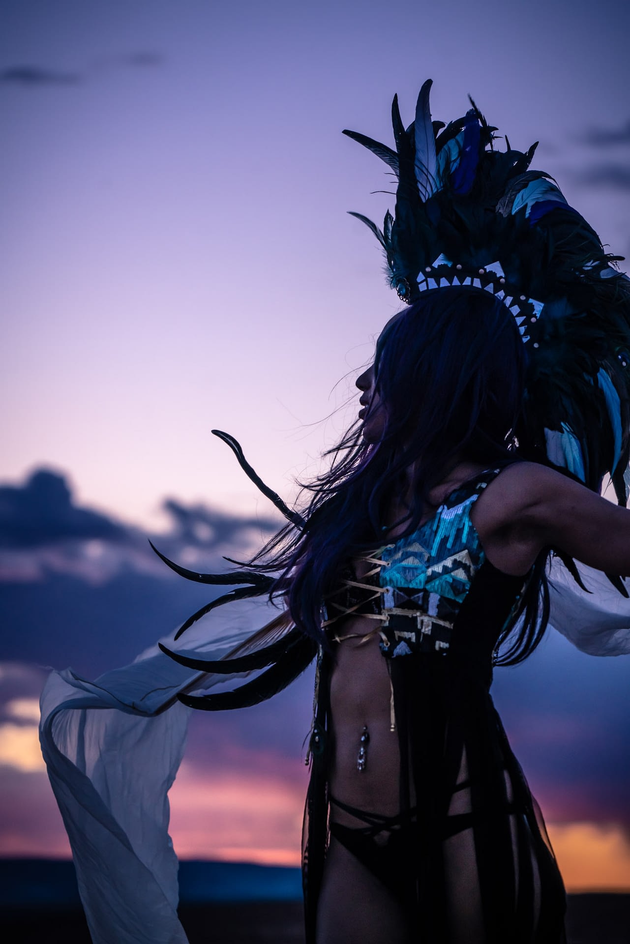 arizona sunset dance goddess couture dress mohawk