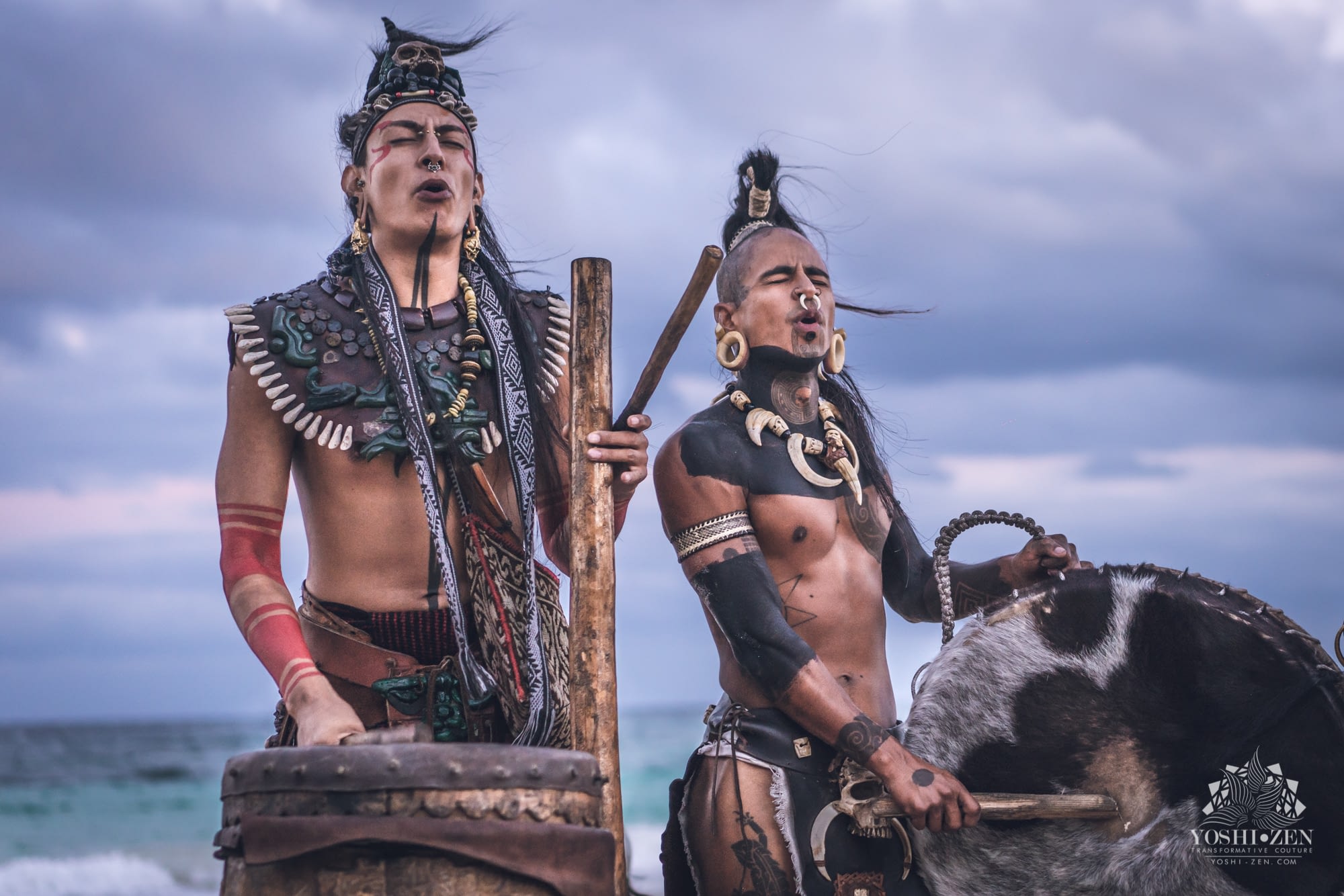 tulum maya performers beach culture