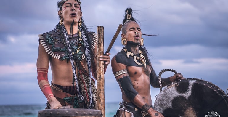 tulum maya performers beach culture